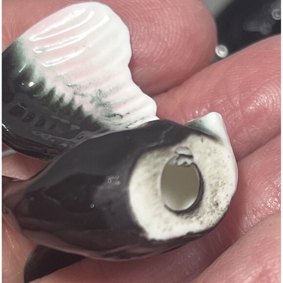 VTG Black Swan Miniature Bone China Porcelain‎ Figurines Lot of 2 Gloss Finish - Picture 7 of 15